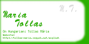 maria tollas business card