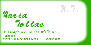 maria tollas business card